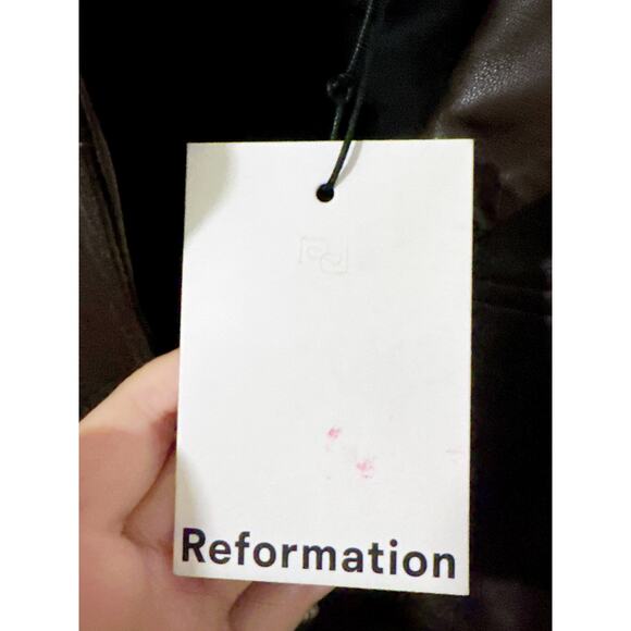 Reformation x vada leather jacket Brown S - Picture 4 of 4